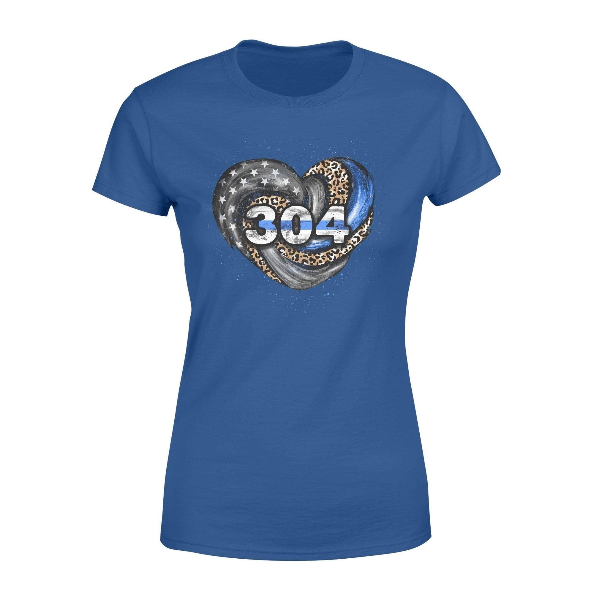 Apparel XS / Royal Personalized Shirt - TBL - Hurricane Leopard Heart - Standard Women’s T-shirt - DSAPP