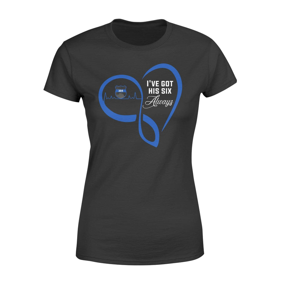 Apparel XS / Black Personalized Shirt - TBL - Infinity Heart Got His Six - Standard Women’s T-shirt - DSAPP