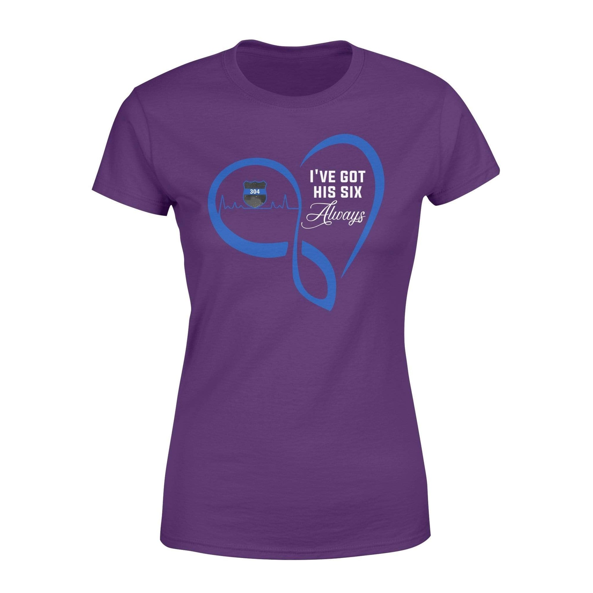 Apparel XS / Purple Personalized Shirt - TBL - Infinity Heart Got His Six - Standard Women’s T-shirt - DSAPP