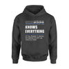 Apparel S / Black Personalized Shirt - TBL - Knows Everything - Standard Hoodie - DSAPP