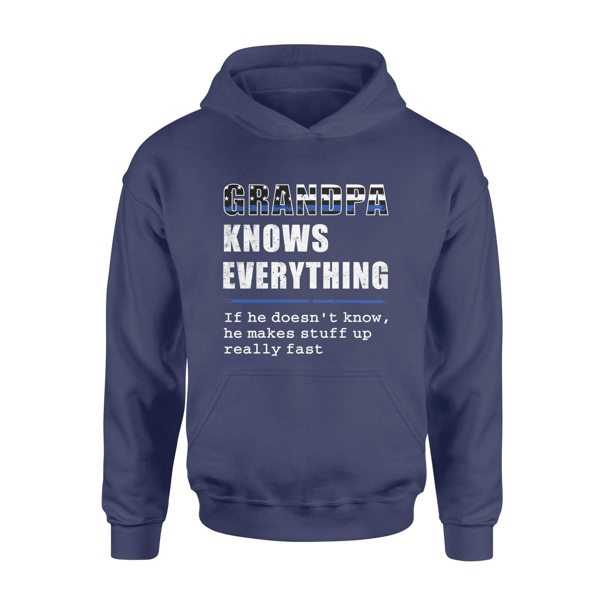 Apparel S / Navy Personalized Shirt - TBL - Knows Everything - Standard Hoodie - DSAPP