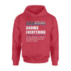 Apparel S / Red Personalized Shirt - TBL - Knows Everything - Standard Hoodie - DSAPP