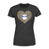Apparel XS / Black Personalized Shirt - TBL - Leopard Heart Police Badge - Standard Women's T-shirt - DSAPP