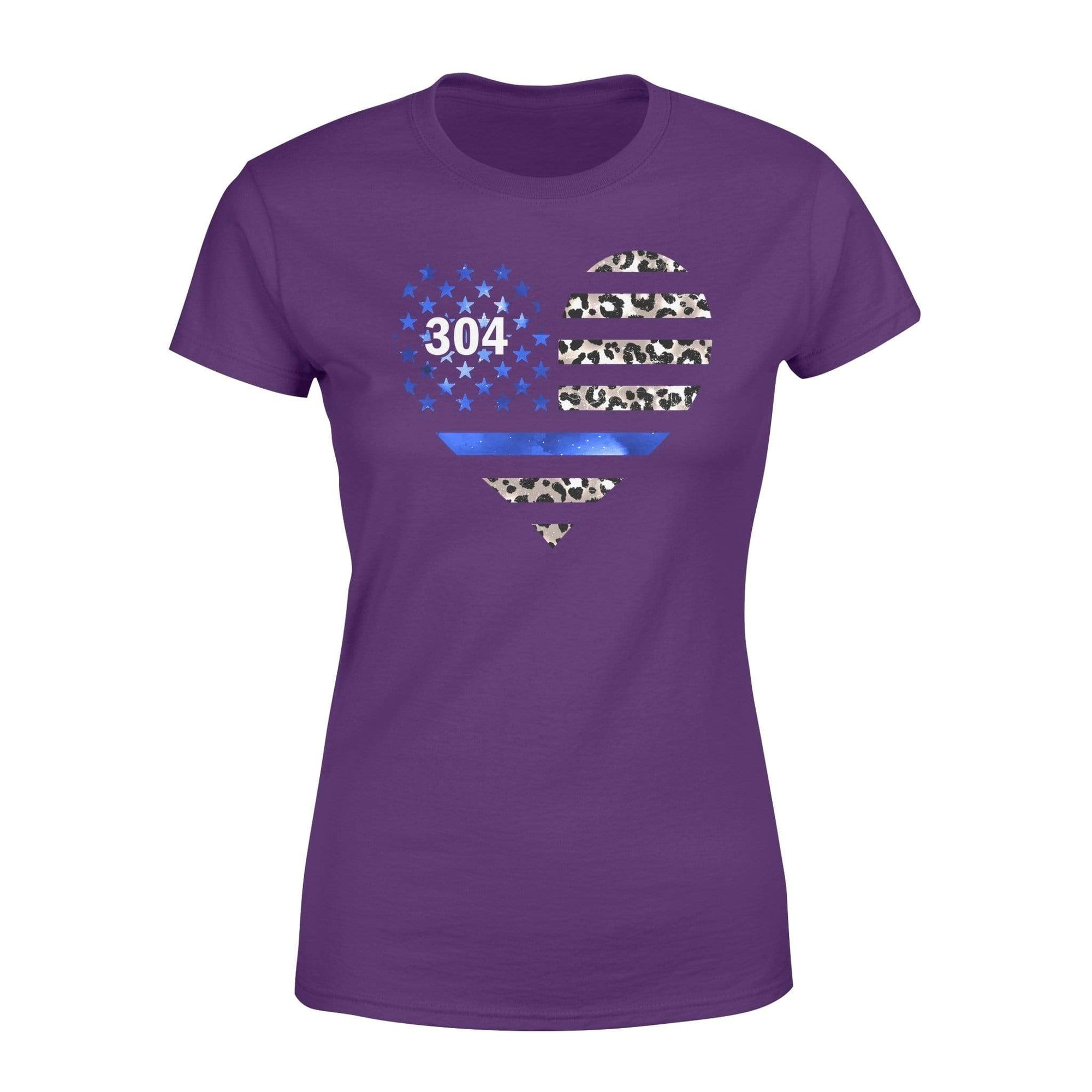 Apparel XS / Purple Personalized Shirt - TBL - Leopard Scratched Heart - Standard Women's T-shirt - DSAPP