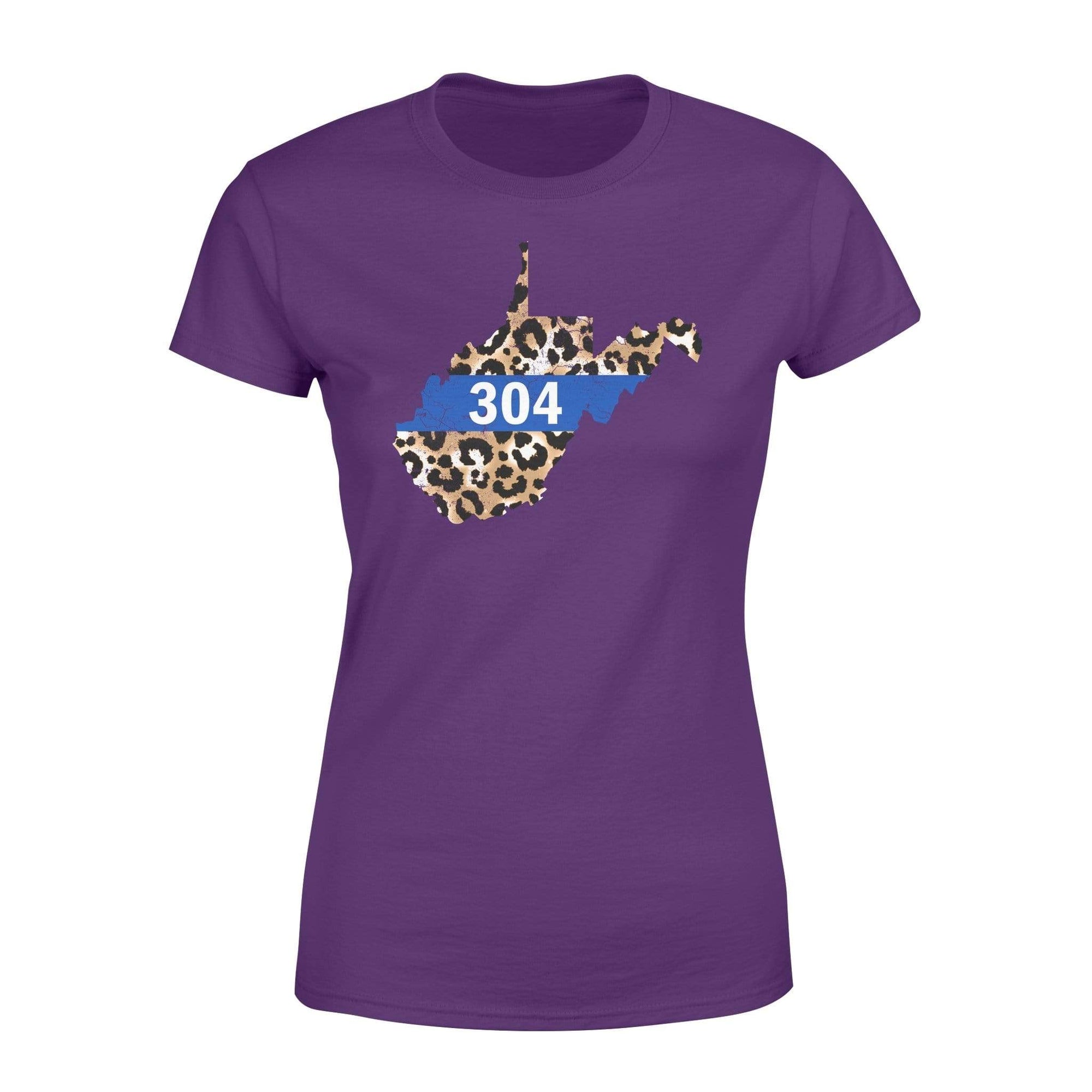 Apparel XS / Purple Personalized Shirt - TBL - Leopard State Map-Standard Women's T-shirt - DSAPP