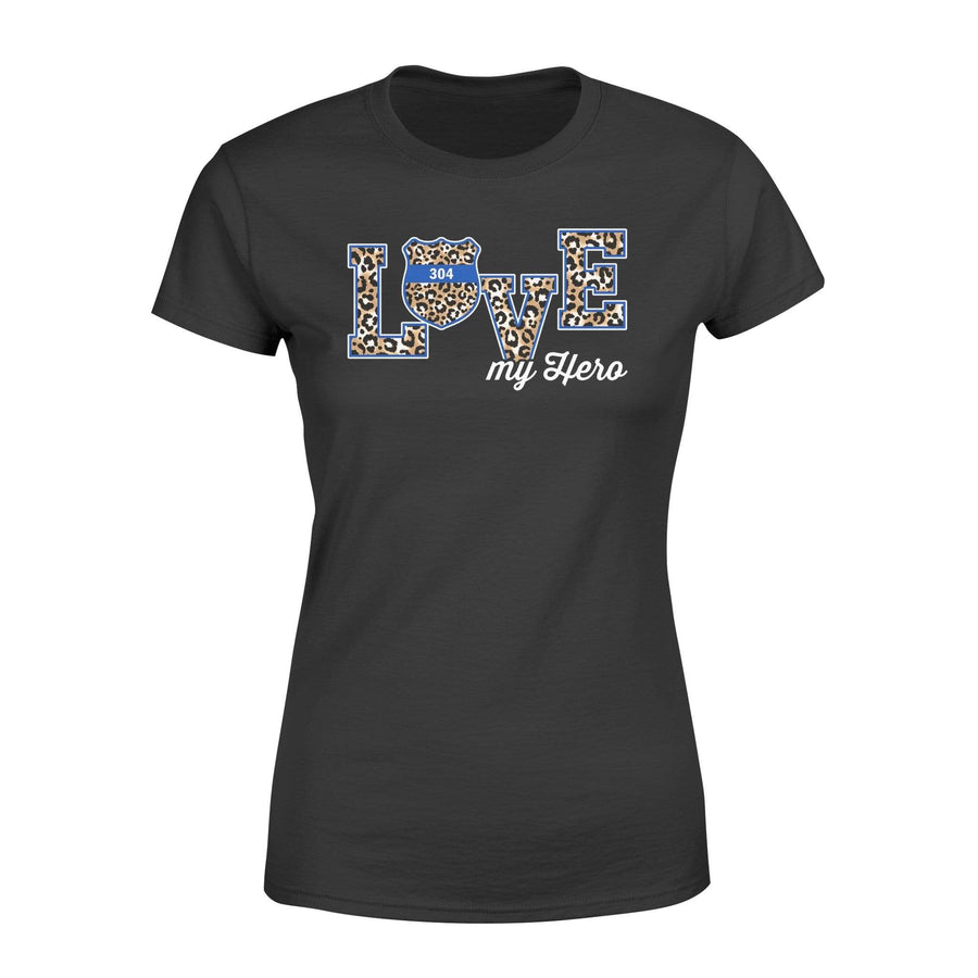 Apparel XS / Black Personalized Shirt - TBL - Love My Hero Leopard - Standard Women's T-shirt - DSAPP