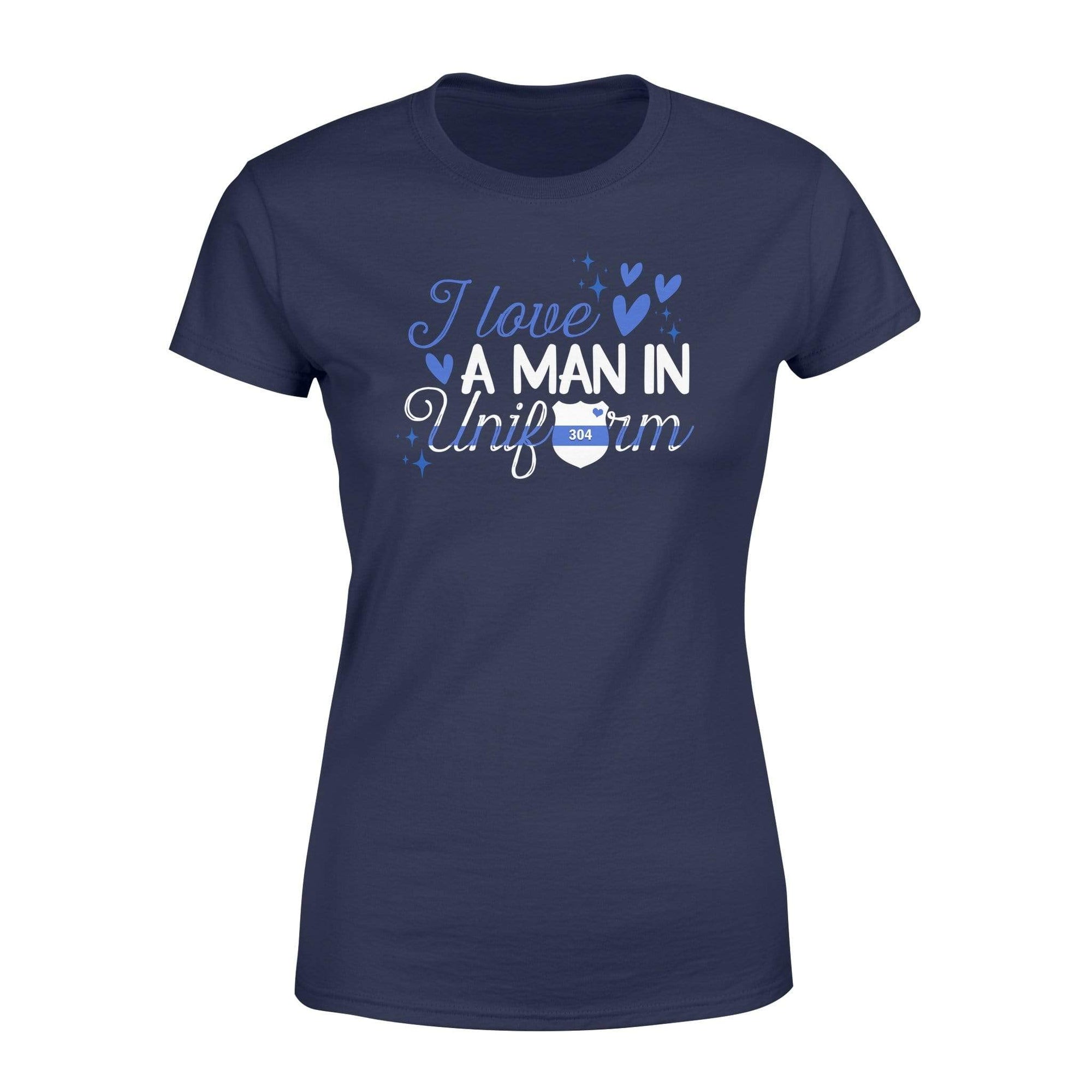 Apparel XS / Navy Personalized Shirt - TBL - Man In Uniform Shirt - Standard Women's T-shirt - DSAPP