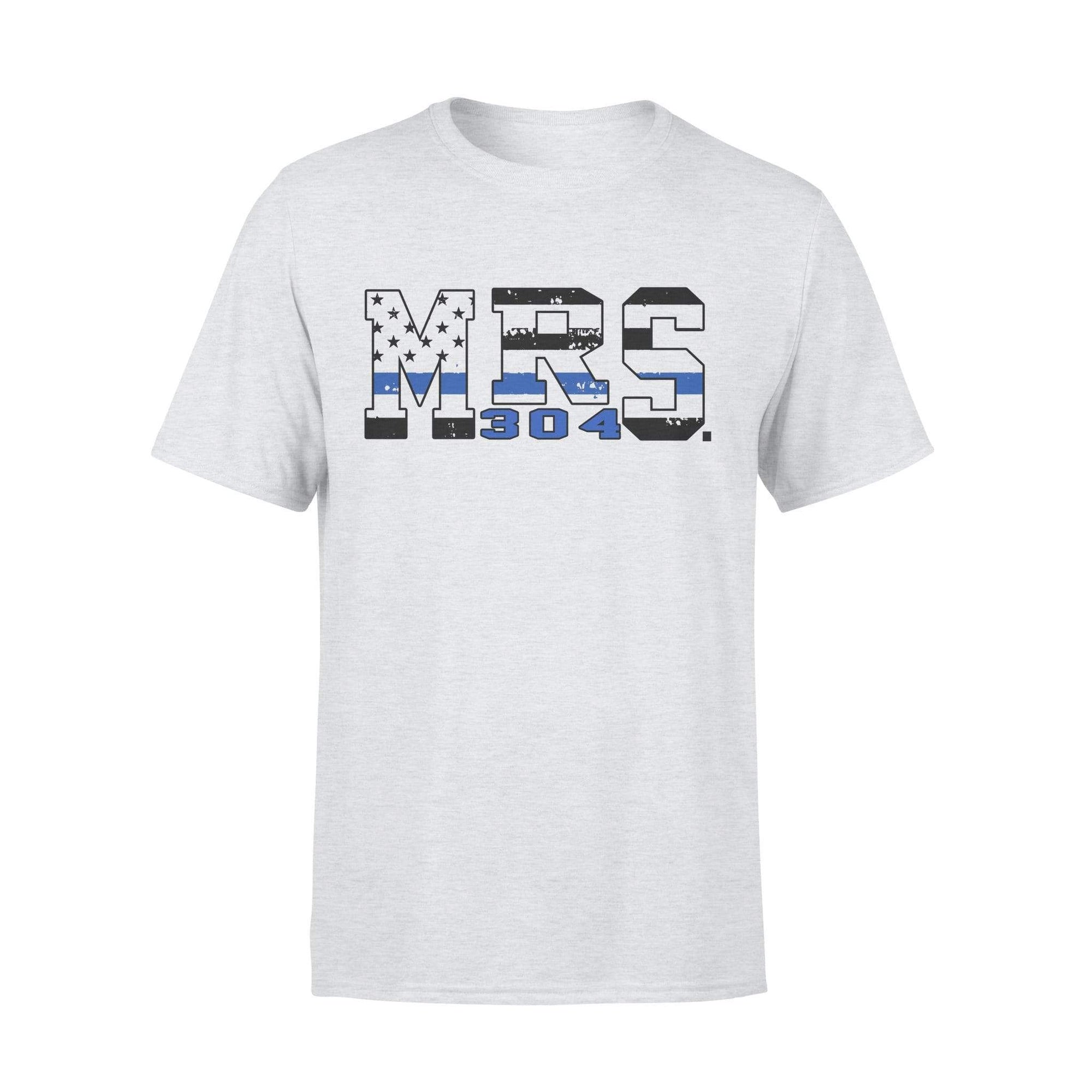 Mrs Thin Blue Line Flag Badge Number Light Color Personalized Shirt