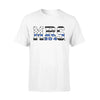 Mrs Thin Blue Line Flag Badge Number Light Color Personalized Shirt