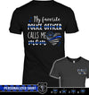 Apparel XS / Black Personalized Shirt - TBL - My Favorite Police Call Me Moms - Galaxy Flag Heart - Standard Women's T-shirt - DSAPP