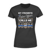 Apparel Personalized Shirt - TBL - My Favorite Police Officer Calls Me Mom - Leopard - Standard Women's T-shirt - DSAPP