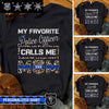 Apparel XS / Black Personalized Shirt - TBL - My Favorite Police Officer Calls Me Mom - Leopard - Standard Women's T-shirt - DSAPP