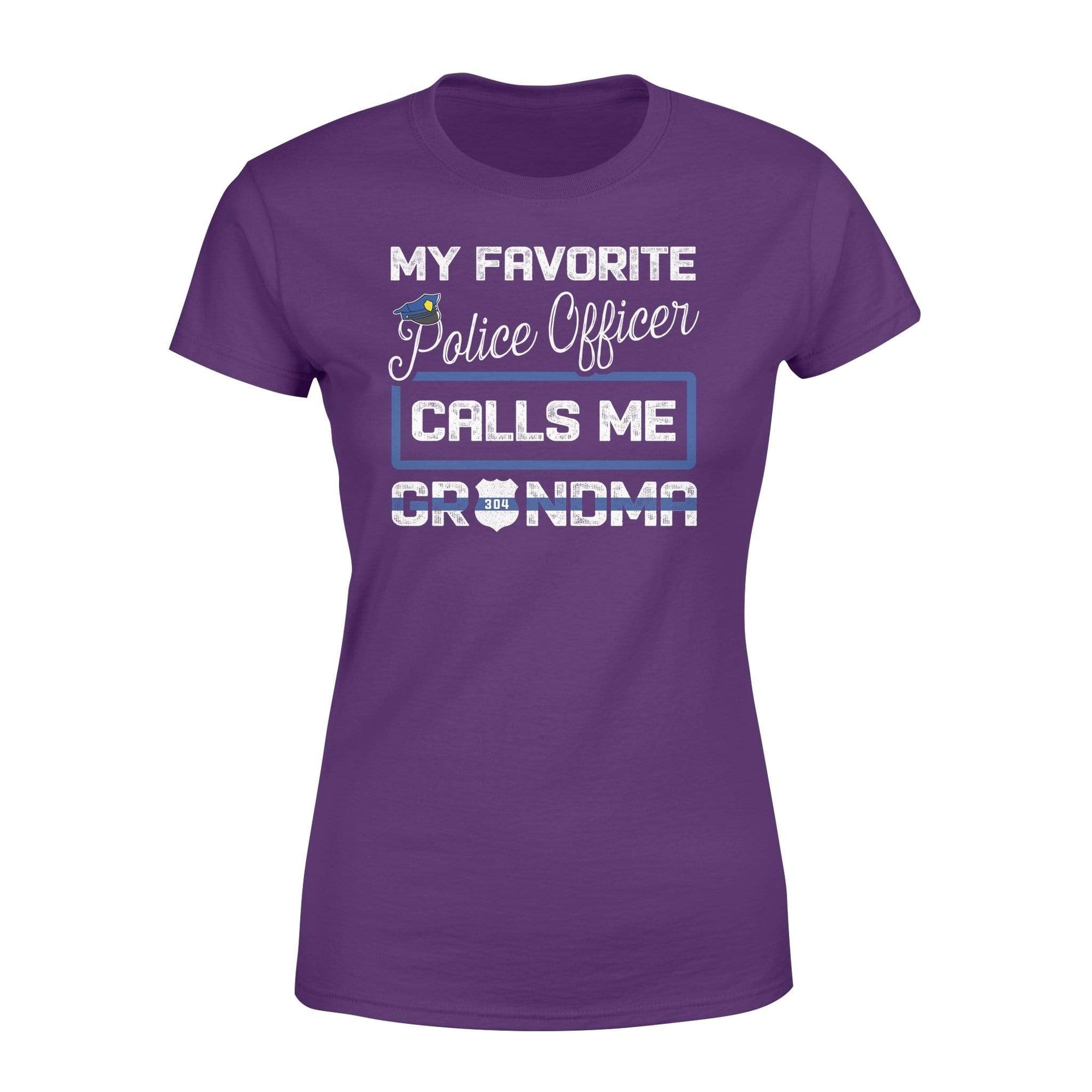Apparel XS / Purple Personalized Shirt - TBL - My Favorite Police Officer - Grandma - Standard Women’s T-shirt - DSAPP