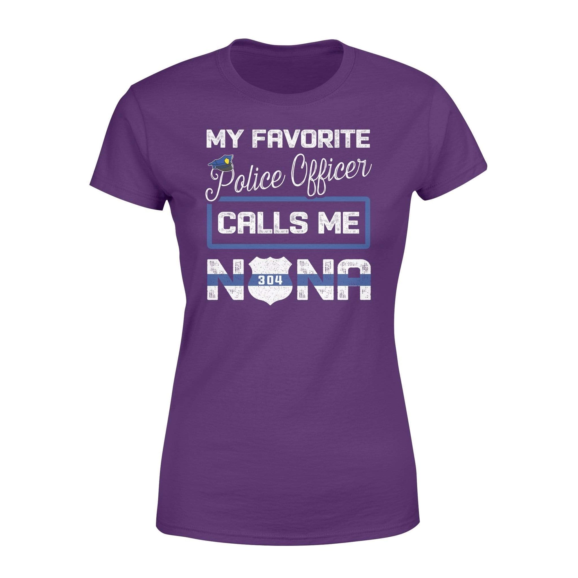 Apparel XS / Purple Personalized Shirt - TBL - My Favorite Police Officer - Nana - Standard Women’s T-shirt - DSAPP