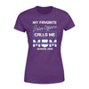 Apparel XS / Purple Personalized Shirt - TBL - My Favorite Police Officers Call Mom - Names  - Standard Women's T-shirt - DSAPP