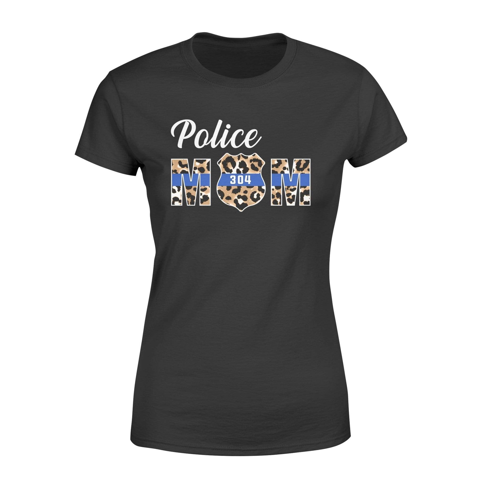 Apparel XS / Black Personalized Shirt - TBL - Police Mom - Leopard Shirt - Standard Women’s T-shirt - DSAPP