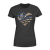 Apparel XS / Black Personalized Shirt - TBL - Police x Teacher - Leopard Flag Heart Back The Blue  - Standard Women's T-shirt - DSAPP
