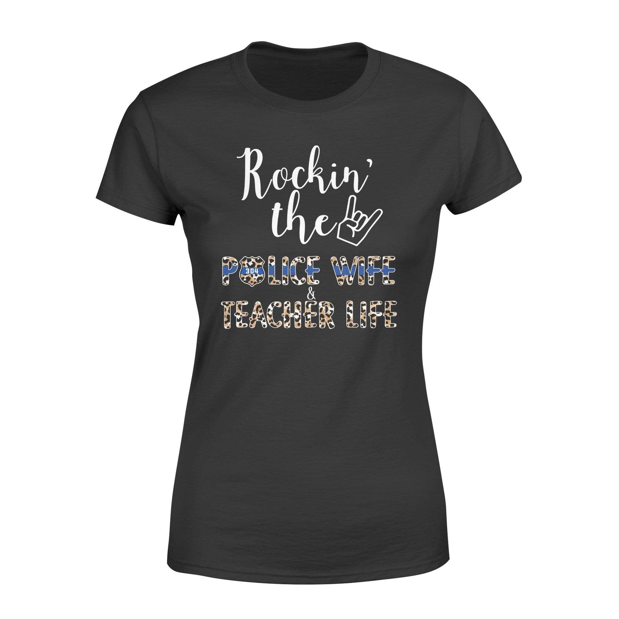 Apparel XS / Black Personalized Shirt - TBL - Police x Teacher - Rockin - Standard Women’s T-shirt - DSAPP