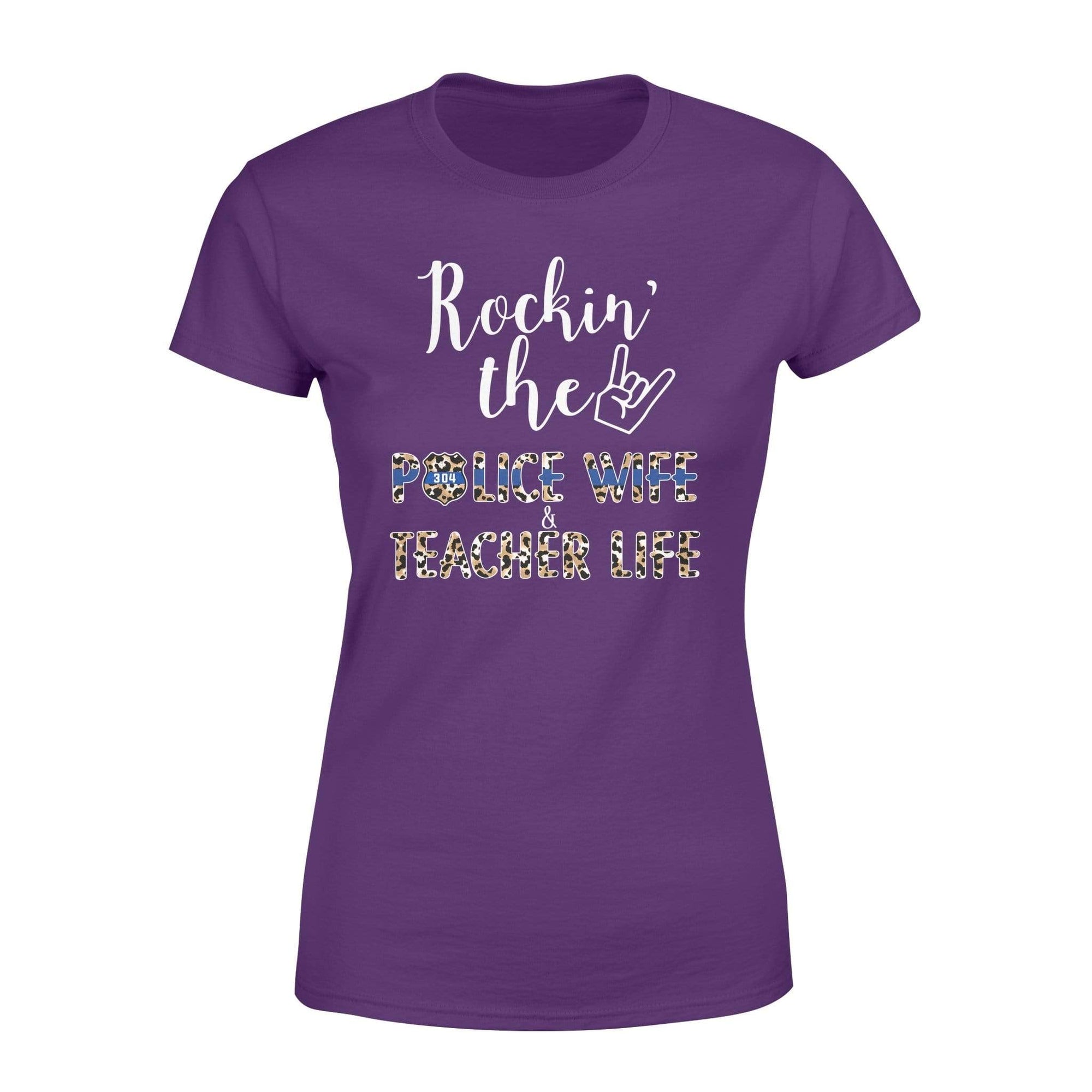Apparel XS / Purple Personalized Shirt - TBL - Police x Teacher - Rockin - Standard Women’s T-shirt - DSAPP