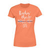 Rockin Police Mom Life Personalized Women T-Shirt