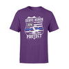Apparel S / Purple Personalized Shirt - TBL - Serve Honor Protect Badge - Standard T-shirt - DSAPP