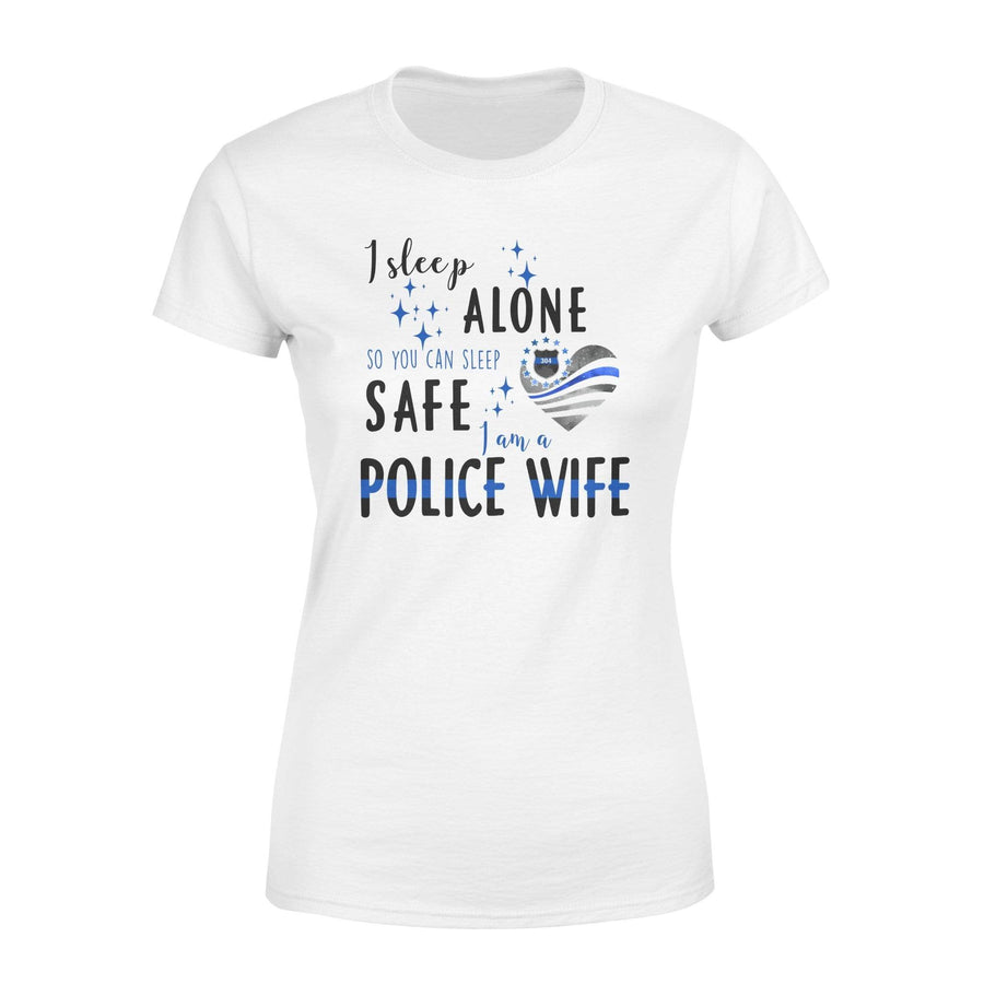 Apparel XS / White Personalized Shirt - TBL - Sleep Safe - Police Wife  - Standard Women's T-shirt - DSAPP