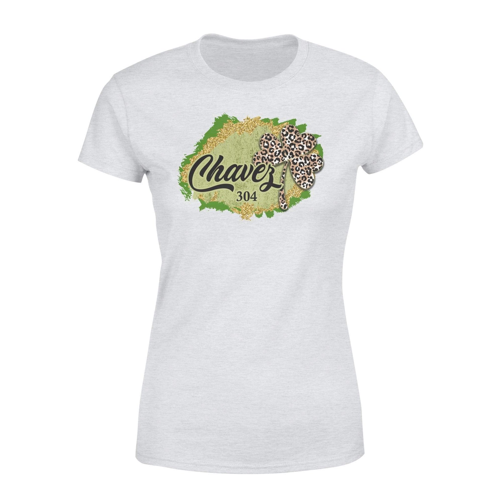 St Patrick Day Leopard Shamrock Personalized Women T-Shirt