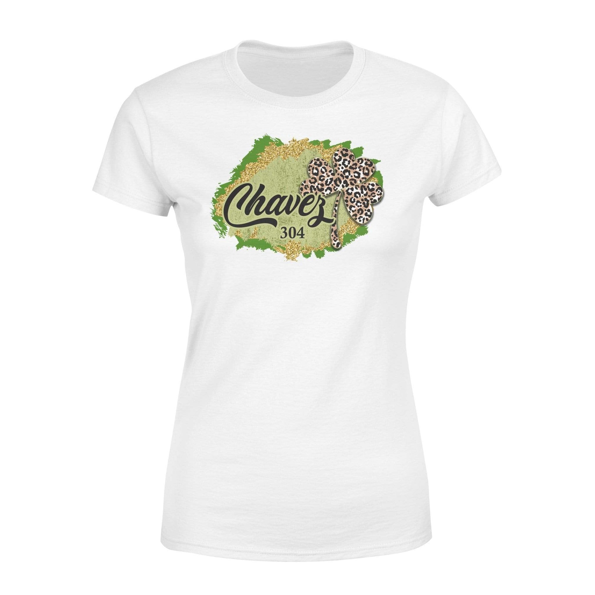 St Patrick Day Leopard Shamrock Personalized Women T-Shirt