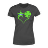 St Patrick Day Shamrock Heart Police Badge Personalized Women T-Shirt