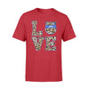 Apparel S / Red Personalized Shirt - TBL - Stacked Love Leopard Police - Standard T-shirt