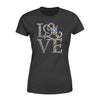 Apparel XS / Black Personalized Shirt - TBL - Stacked Love Swirly Heart Leopard - Standard Women's T-shirt - DSAPP