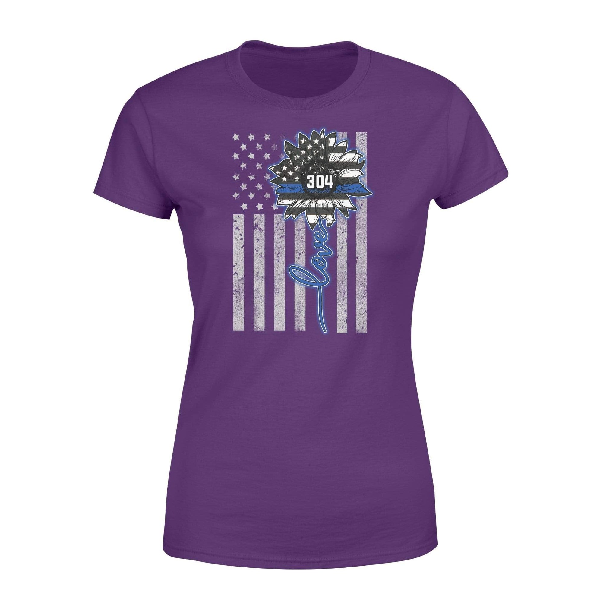 Apparel XS / Purple Personalized Shirt - TBL - Sunflower Flag Love - Standard Women’s T-shirt - DSAPP