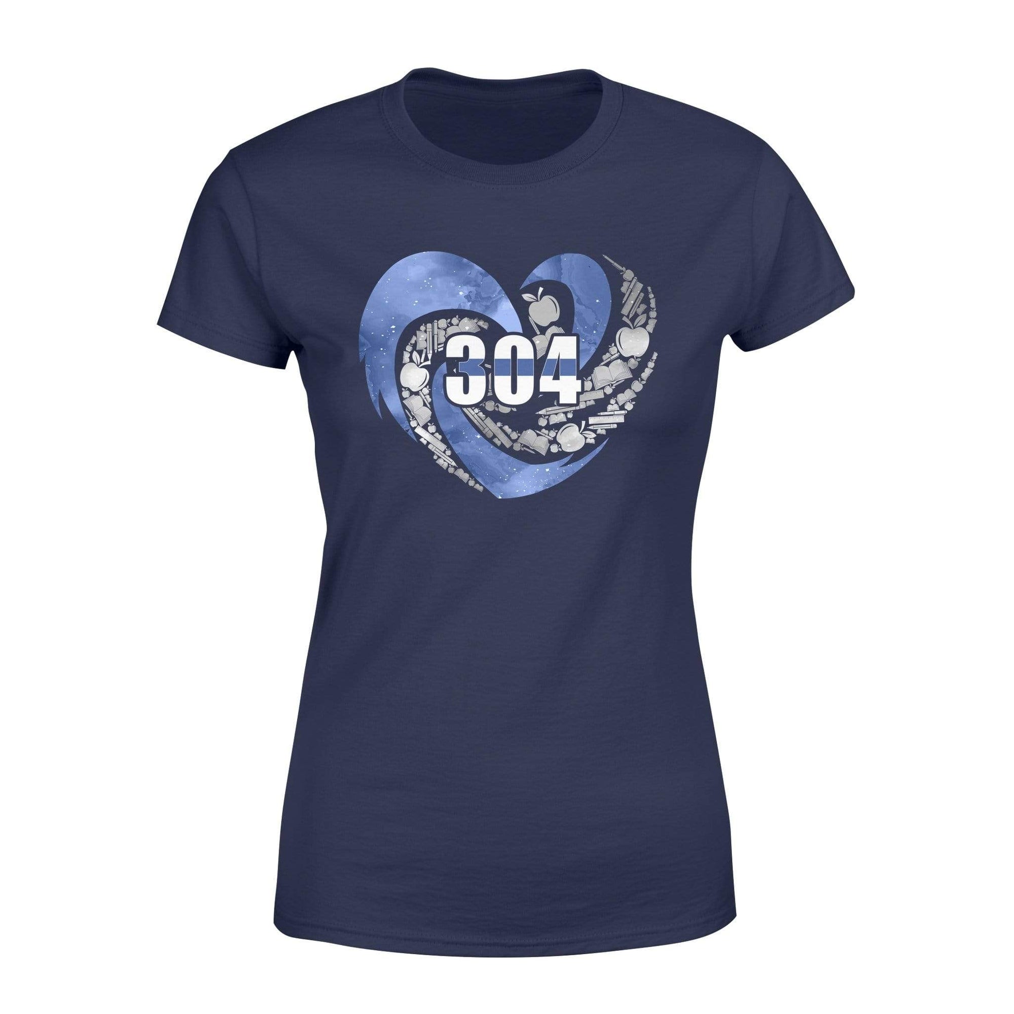 Apparel XS / Navy Personalized Shirt - TBL - Teacher Hurricane Heart  - Standard Women's T-shirt - DSAPP