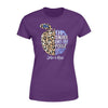 Apparel XS / Purple Personalized Shirt-TBL-This Teacher Loves Her Police Leopard - Standard Women's T-shirt  - DSAPP