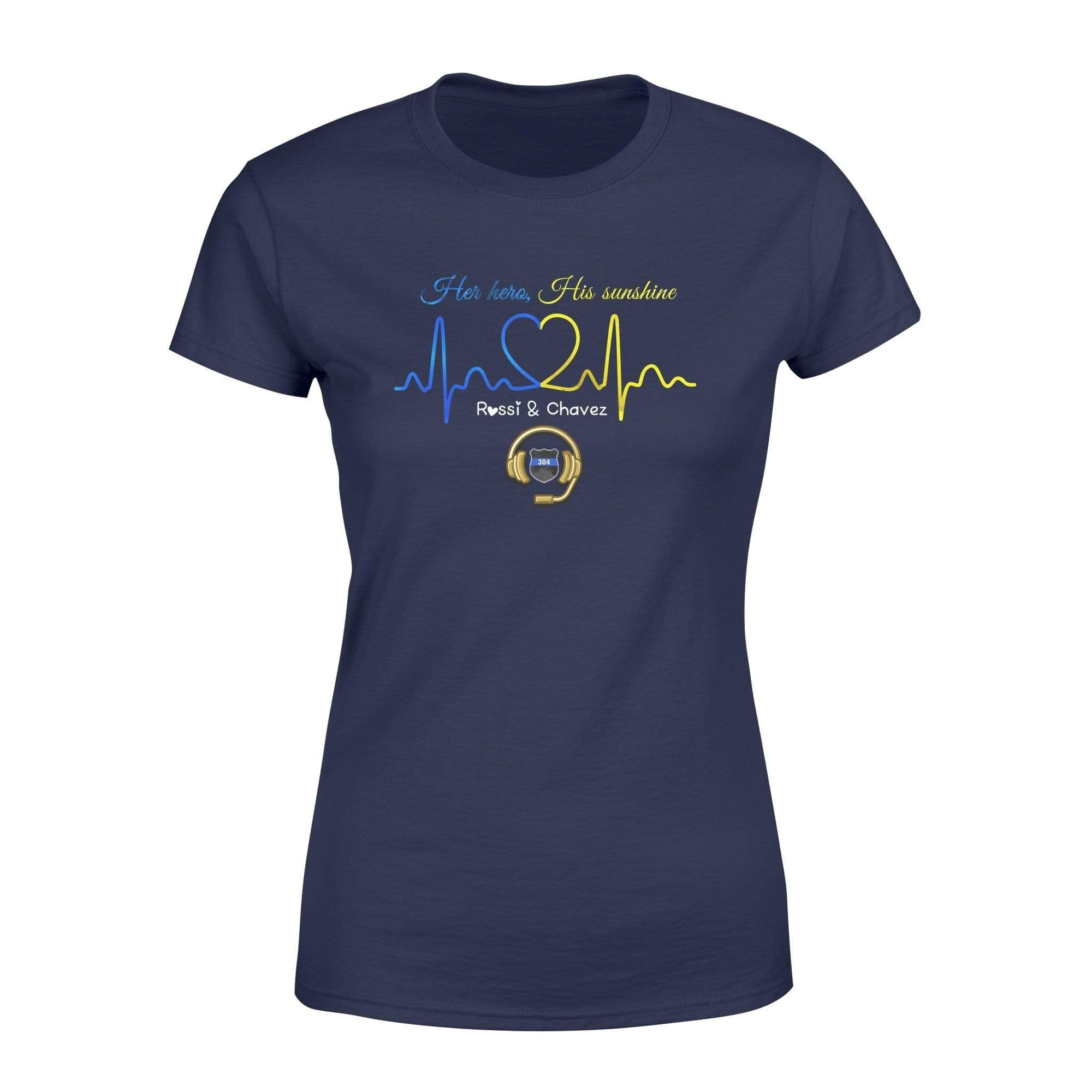 Apparel XS / Navy Personalized Shirt - TBL x Dispatcher - Half Heartbeat - Sunshine Hero - Standard Women's T-shirt - DSAPP