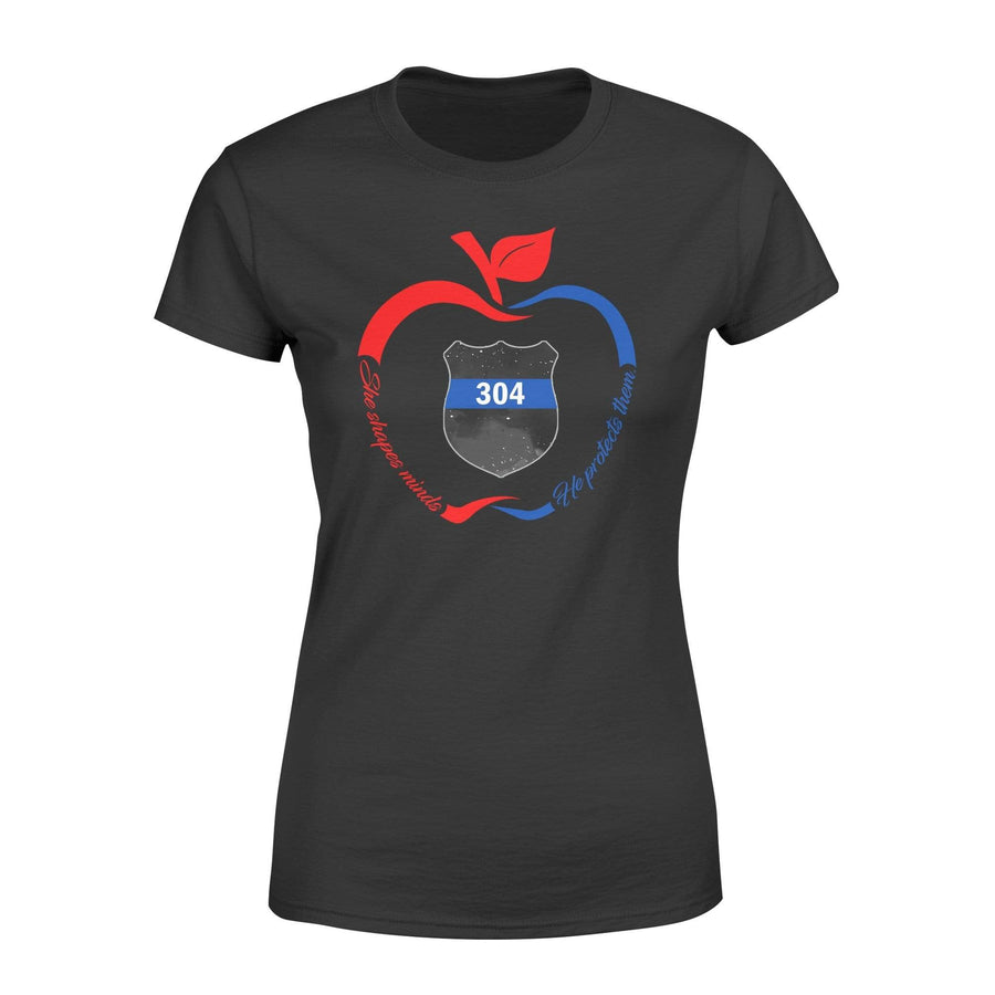 Apparel XS / Black Personalized Shirt - TBL x Teacher - Apple Shape Mind   - Standard Women's T-shirt - DSAPP