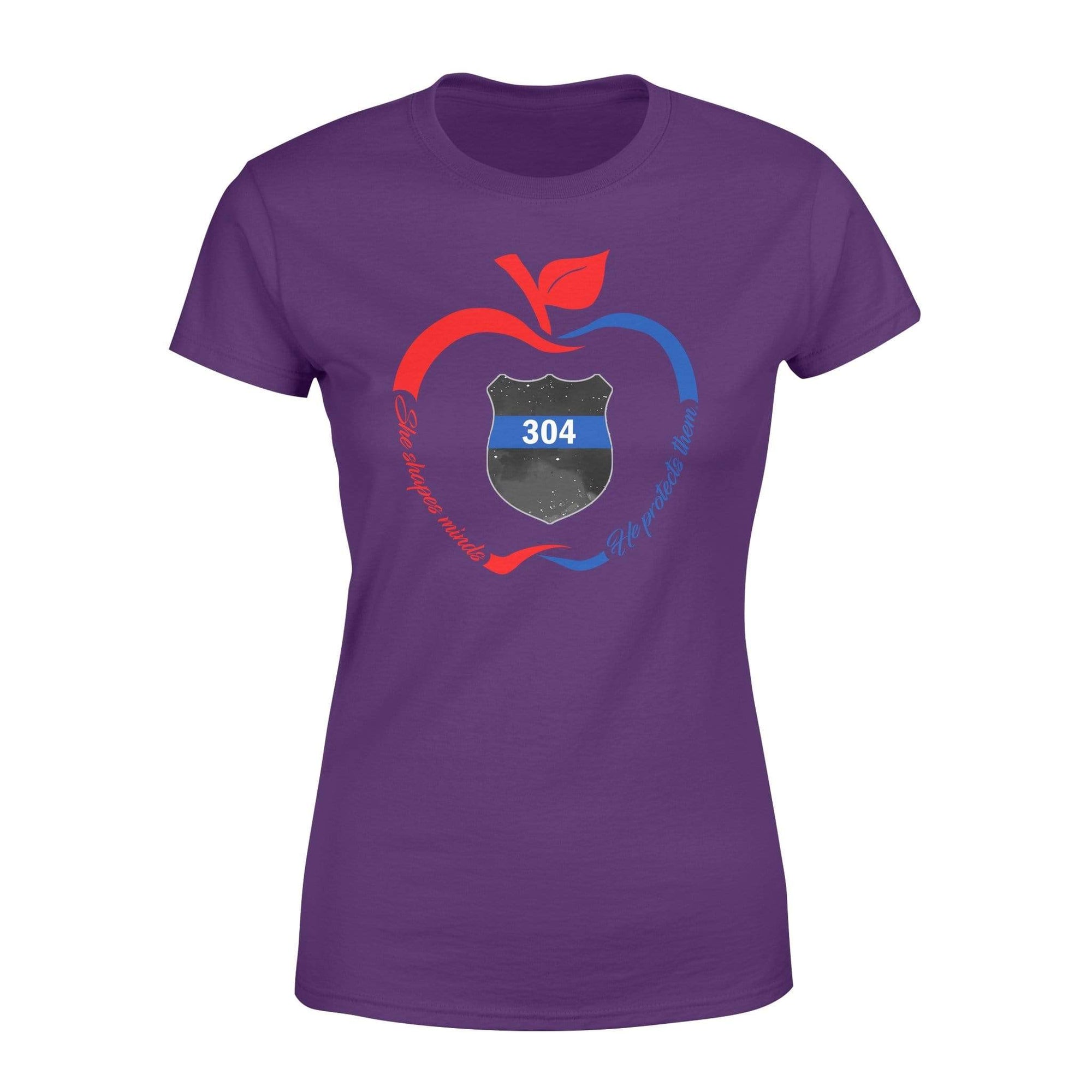 Apparel XS / Purple Personalized Shirt - TBL x Teacher - Apple Shape Mind   - Standard Women's T-shirt - DSAPP