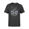 Apparel S / Black Personalized Shirt - Teacher - Apple - UK Thin Blue Line Flag - Standard T-shirt
