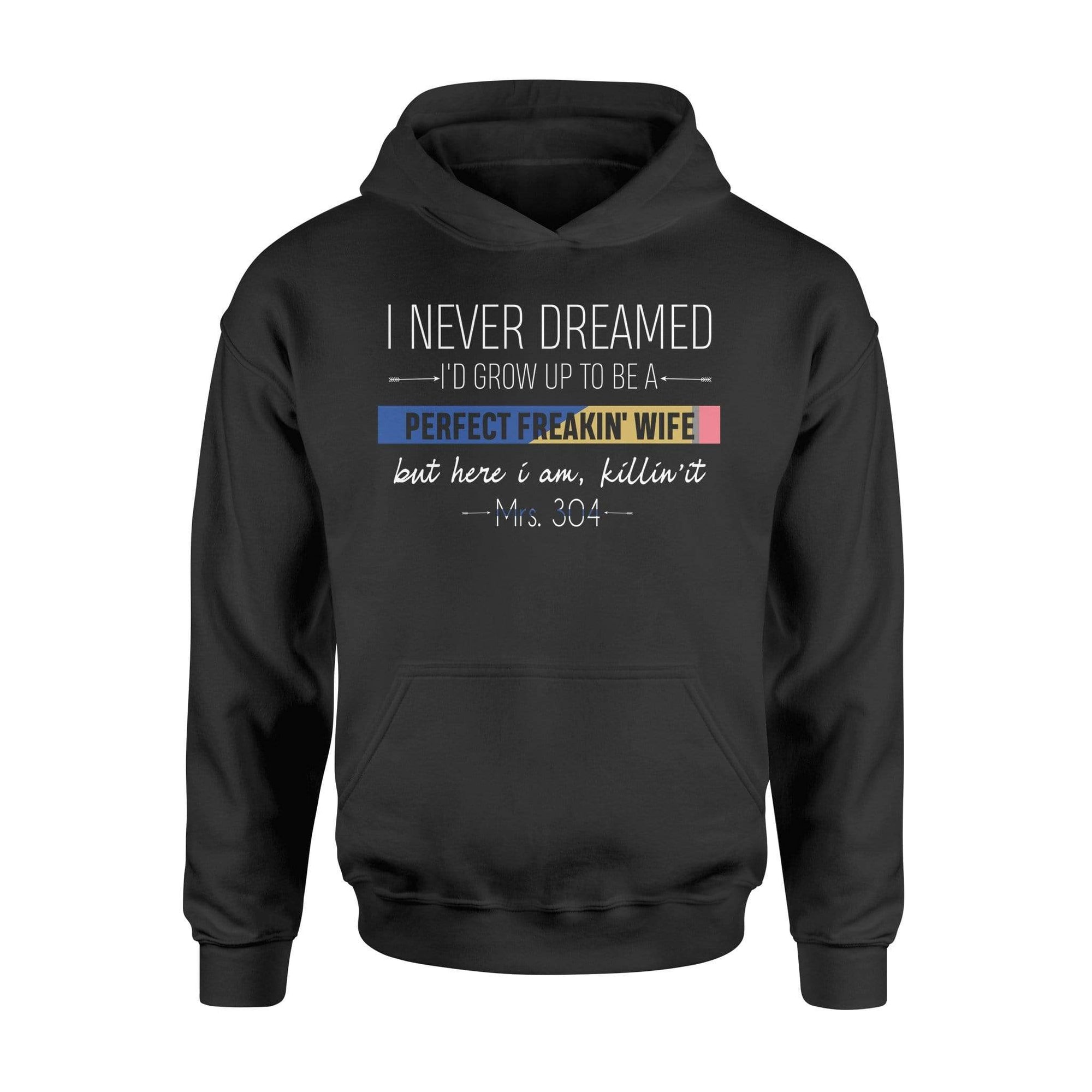 Apparel S / Black Personalized Shirt - Teacher - Dreamed To Be Police Wife - DSAPP