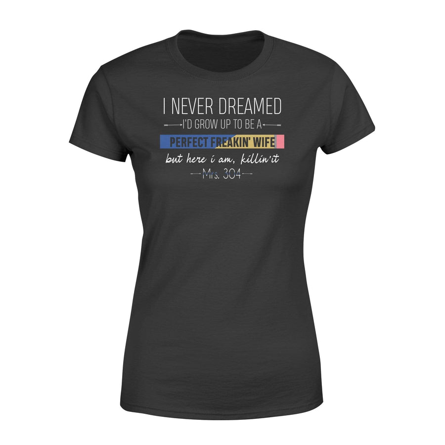 Apparel XS / Black Personalized Shirt - Teacher - Dreamed To Be Police Wife - DSAPP