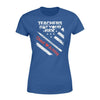 Apparel XS / Royal Personalized Shirt - Teacher Got Your Six - Firefighter Couple Name - Standard Women's T-shirt - DSAPP