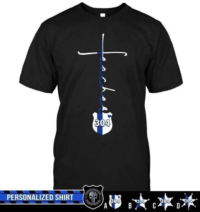 Apparel S / Black Personalized Shirt - Teacher In Cross Shape - DSAPP