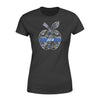 Apparel XS / Black Personalized Shirt - Teacher - Paisley Apple Thin Blue Line - DSAPP