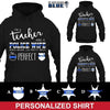 Apparel S / Black Personalized Shirt - Teacher - Perfect Police Wife - DSAPP