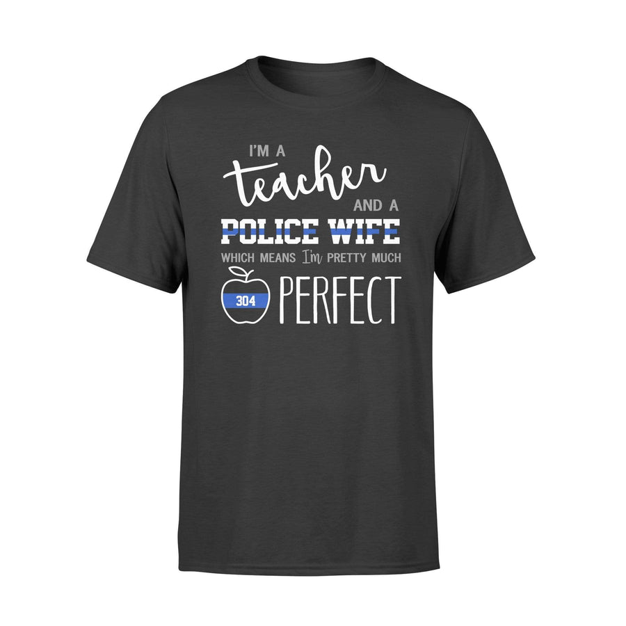 Apparel S / Black Personalized Shirt - Teacher - Perfect Thin Blue Line Wife - DSAPP