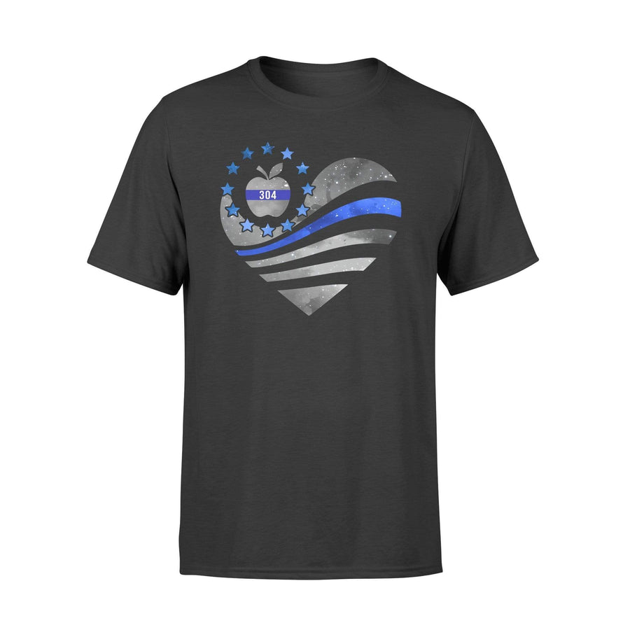 Apparel S / Black Personalized Shirt - Teacher x Police - Galaxy Flag Heart - DSAPP