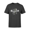 Apparel S / Black Personalized Shirt - Tearing - Camouflage Flag - Standard T-shirt