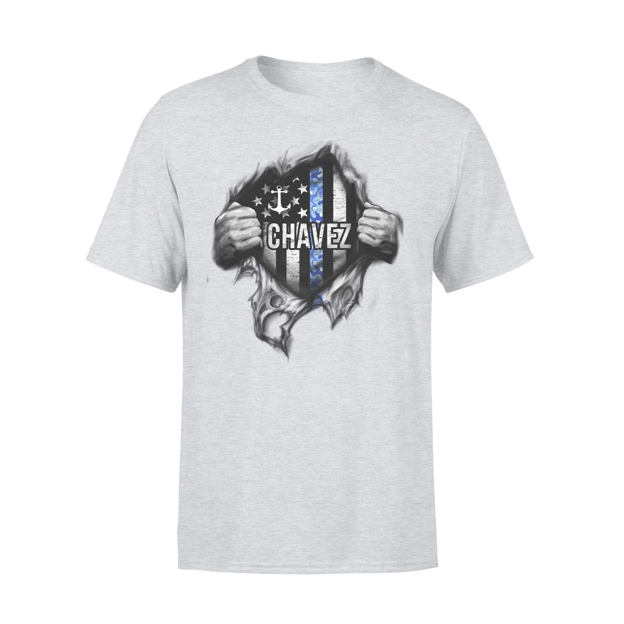 Apparel S / Grey Personalized Shirt - Tearing - Navy Camouflage - Standard T-shirt