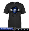 Apparel S / Black Personalized Shirt - Tearing - Police Badge - Standard T-shirt