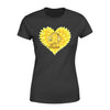 Apparel XS / Black Personalized Shirt-TGL-Hurricanes Heart Sunflower - Standard Women’s T-shirt - DSAPP